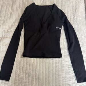 DFYNE Origin Long Sleeve V-Neck Top “Midnight Black”